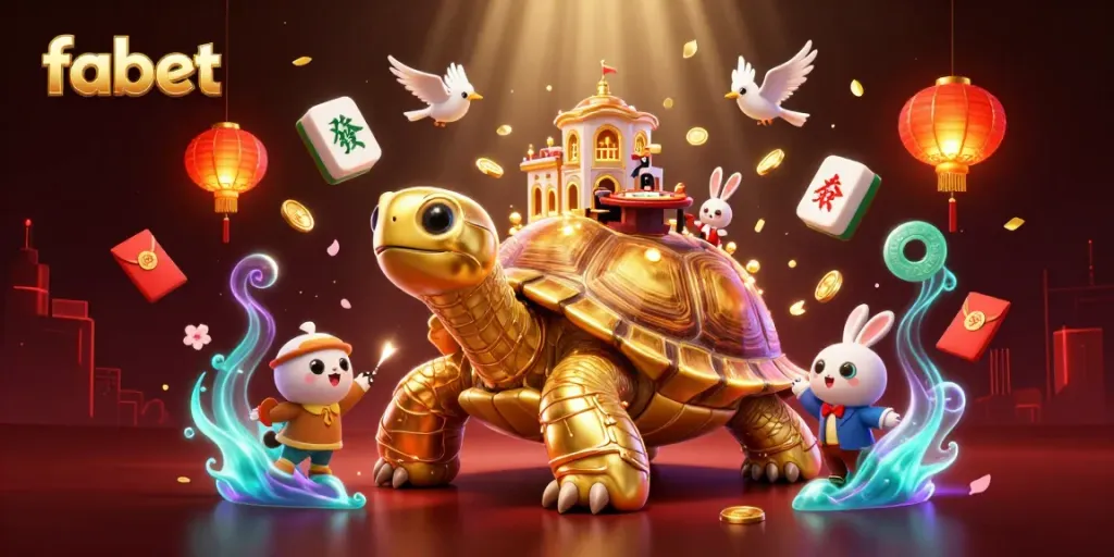 Experience the thrill of fabet at this vibrant 3D casino scene with dynamic elements.