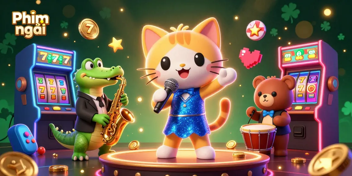 Engage with Phim mới through a vibrant casino scene featuring animated characters and gaming elements.