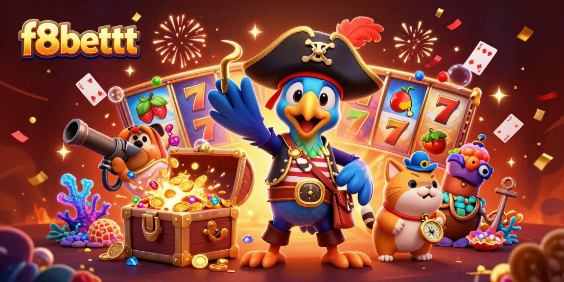 Join the adventure with f8bettt in this vibrant casino illustration featuring thrilling slot game action!