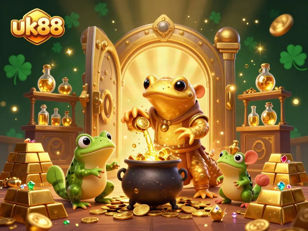 Engage in the vivid universe of uk88 with 3D alchemists creating treasures and gold.