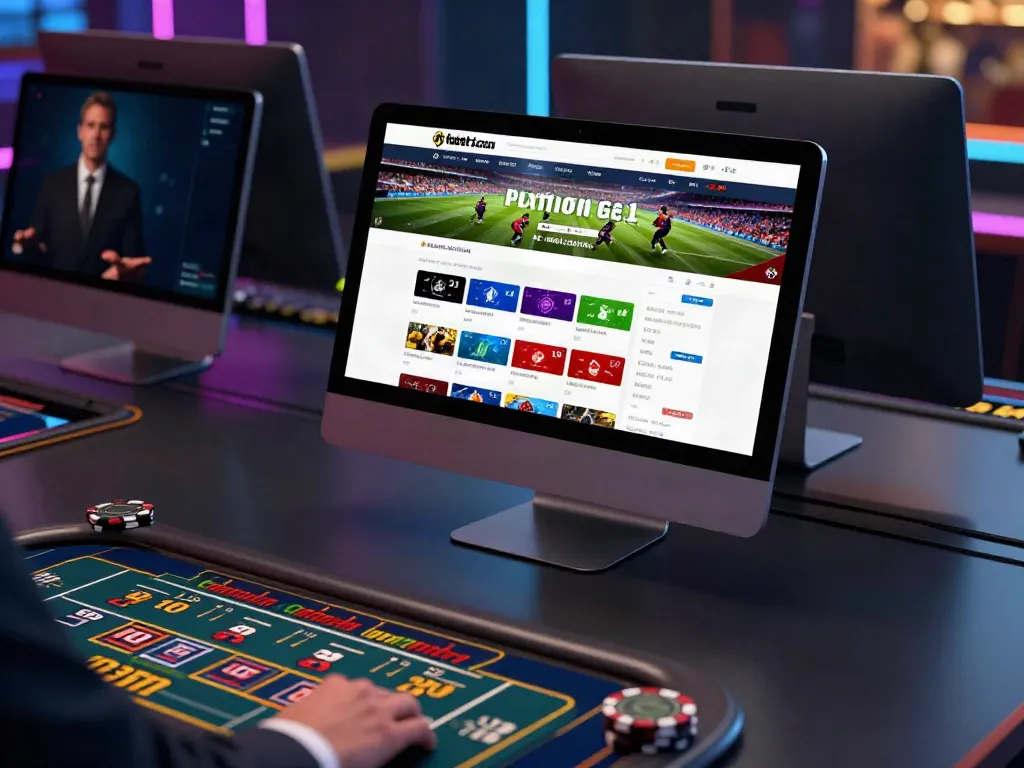 Dynamic online betting scene featuring https://fabet.com.mx/ interface with live dealer and vibrant sports graphics.