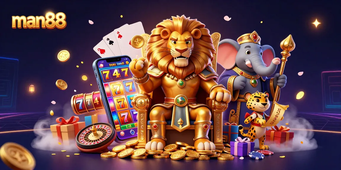 Experience thrilling wins at man88 with a fierce lion king and exciting casino games.